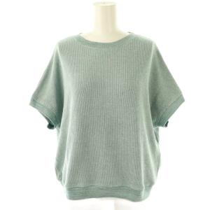 25SS タックフライスフレンチTシャツ サマーニット セーター M スモークグリーン /ES OS