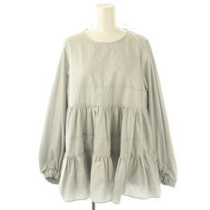 ティアードロングブラウス F ライトグレー /ES OS SH