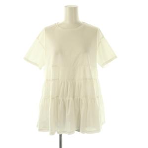 ランダムティアードハーフスリーブ Tシャツ カットソー F ホワイト /HK OS SH