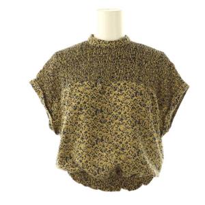 IRCLE FLOWER TOPS ブラウスカットソー 1 イエローベージュ マスタード ダークネイビー
