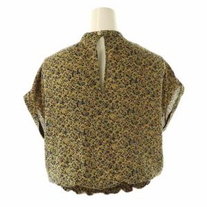 CLANE IRCLE FLOWER TOPS ブラウスカットソー 1 イエローベージュ マスタード ダークネイビー