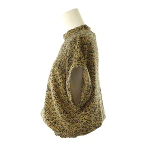 CLANE IRCLE FLOWER TOPS ブラウスカットソー 1 イエローベージュ マスタード ダークネイビー