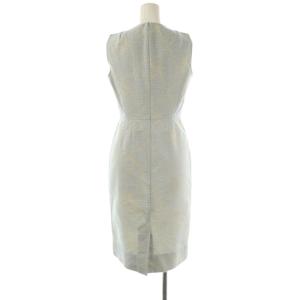 PAULE KA ノースリーブワンピース ひざ丈 総柄 36 ライトブルー /DF OS