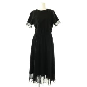 ショートスリーブフレアワンピース 40 ブラック /DO OS