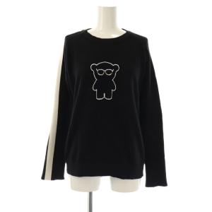 マンガベア ラグラン プルオーバーニット セーター 長袖 44 ブラック /HK OS