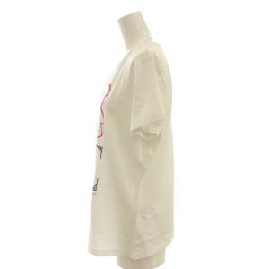 EMPORIO ARMANI マンガベア ラインストーン ロゴ 半袖 Tシャツ カットソー 50 ホワイト ピンク ブラック /ES