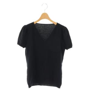 Vネック ニット カットソー 40 ネイビー 38094