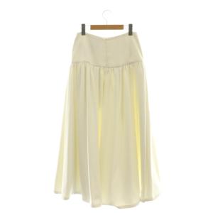 EMPORIO ARMANI R-EA RECYCLED ロングフレアスカート 42 オフホワイト /DO OS