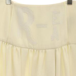 EMPORIO ARMANI R-EA RECYCLED ロングフレアスカート 42 オフホワイト /DO OS