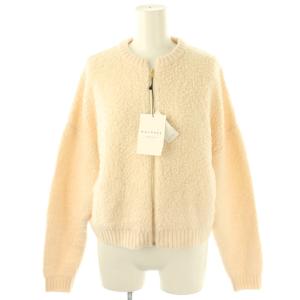 ウールナイロンボアジップアップカーディガン S アイボリー /DO OS