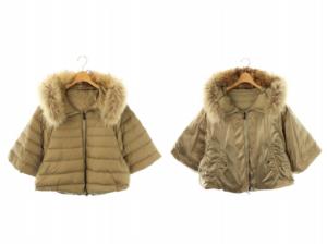 リバーシブルダウンポンチョ ジャケット 01 ベージュ LTA20A4692