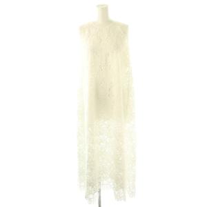 バテンフウエンブロイダリー ワンピース ロング ノースリーブ 38 ホワイト /HK OS