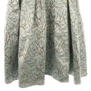 SEVEN TEN by MIHO KAWAHITO ブランチジャガードスカート フレア ロング M ライトブルー /HK OS