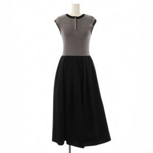 23AW 前後2WAYタフタドッキングワンピース ロング 2 ブラック /DF OS