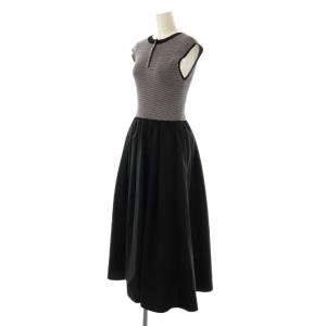 Apuweiser-riche 23AW 前後2WAYタフタドッキングワンピース ロング 2 ブラック /DF OS