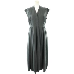 サーキュラーエンブロイダリーワンピース ロング フレンチスリーブ 38 ブルー /HK OS