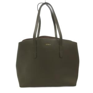 トートバッグ ロゴ レザー カーキ /JS