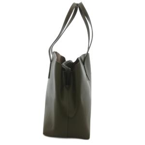 FURLA トートバッグ ロゴ レザー カーキ /JS