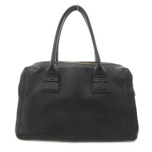 FURLA ハンドバッグ ロゴ シュリンクレザー 黒 ブラック /JS