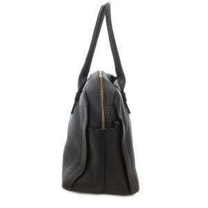 FURLA ハンドバッグ ロゴ シュリンクレザー 黒 ブラック /JS