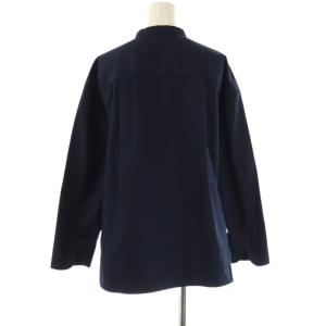 yori スカラップリボンブラウス 長袖 36 紺 ネイビー /AT