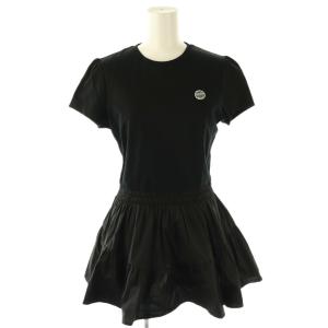 SHIRT GATHERED TEE Tシャツ カットソー チュニック丈 36 ブラック /ES OS