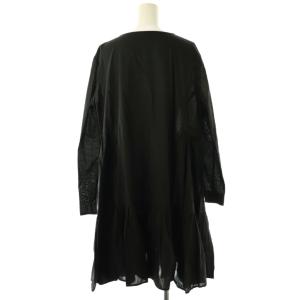 Merlette martel dress ワンピース 膝丈 長袖 XS ブラック /HK OS