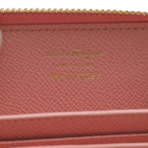 Salvatore Ferragamo コインケース ヴァラ リボン レザー ピンク 22D288