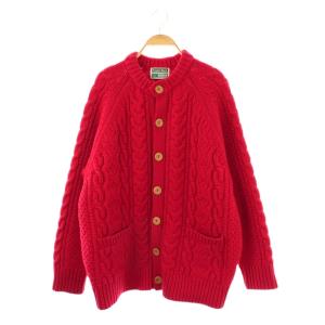 フィッシャーマンカーディガン ニット F レッド /DF OS