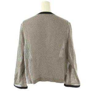 AMACA カラミノーカラージャケット 40 ブラック ホワイト /ES OS