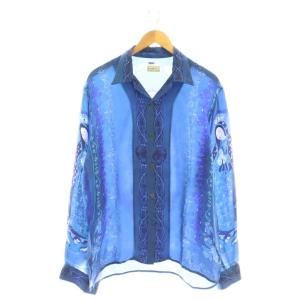 MARIA プリントシャツ 総柄 K0R2002LS13 L ブルー