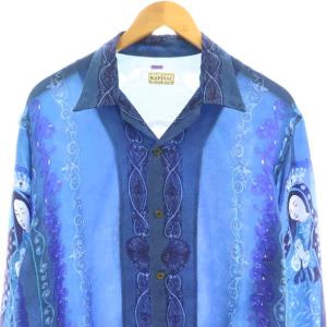 KAPITAL MARIA プリントシャツ 総柄 K0R2002LS13 L ブルー