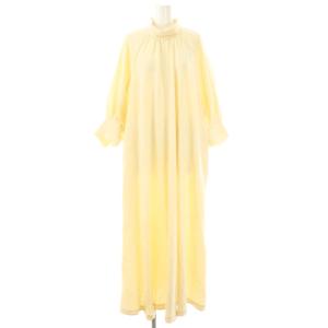 ツイルスタンドフレアドレス ワンピース ロング 36 アイボリー /HK OS