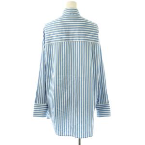 ENFOLD ストライプデザインシャツ 38 ライトブルー ホワイト /DO OS