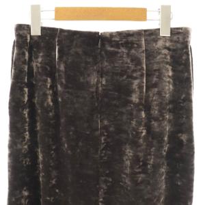 heliopole 24AW CRUSHED ベロアタイトスカートロング 38 チャコールグレー /HK OS