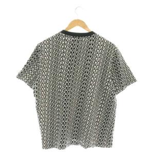 STUSSY CheckCrew ロゴジャカードTシャツ カットソー S ブラック オフホワイト 1140206 /DO