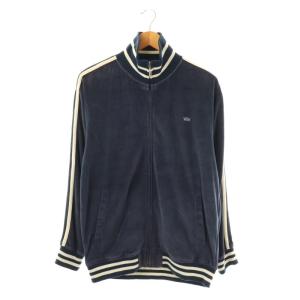 ベロアトラックジャケット ジップアップ M ネイビー /HK OS