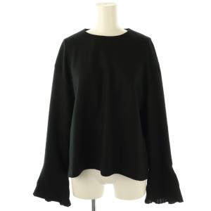 プリーツ切替プルオーバー カットソー ブラック /DO OS