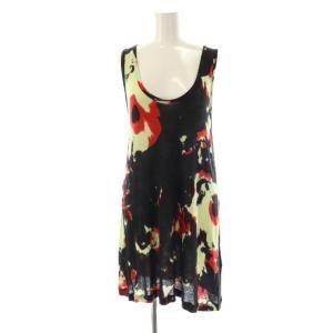 総柄ノースリーブワンピース シルク混 S マルチカラー /DO OS