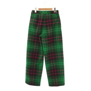 CABaN タータンチェックストレートパンツ S グリーン ブラック ピンク /DO OS