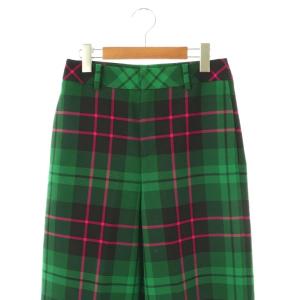CABaN タータンチェックストレートパンツ S グリーン ブラック ピンク /DO OS