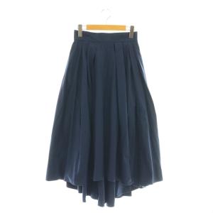 TUCK VOLUME SKIRT スカート ロング フレア S ネイビー /DO OS