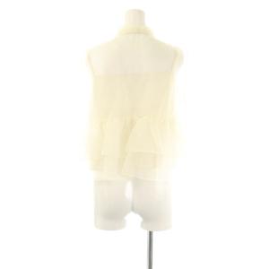 CELFORD 24AW シアーペプラムブラウス ノースリーブ 38 ホワイト /HK OS