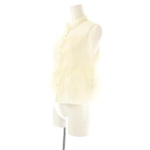 CELFORD 24AW シアーペプラムブラウス ノースリーブ 38 ホワイト /HK OS