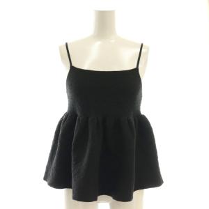 25SS ペプラムニット ビスチェ キャミソール 黒 /NR OS