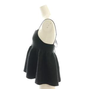 IENA 25SS ペプラムニット ビスチェ キャミソール 黒 /NR OS