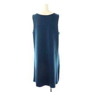 Jocomomola de Sybilla ウール ノースリーブワンピース ひざ丈 42 ブルー /DF OS