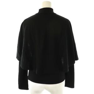 SYBILLA 袖レイヤード ニット セーター 長袖 M ブラック /HK OS