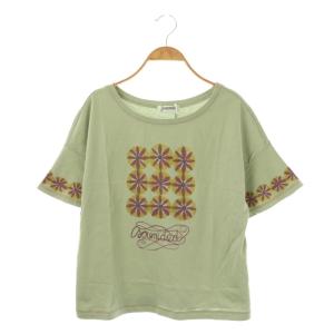 Serenidad 花瓶モチーフプリントTシャツ カットソー 半袖 40 ミントグリーン /HK OS