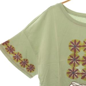 JOCOMOMOLA Serenidad 花瓶モチーフプリントTシャツ カットソー 半袖 40 ミントグリーン /HK OS